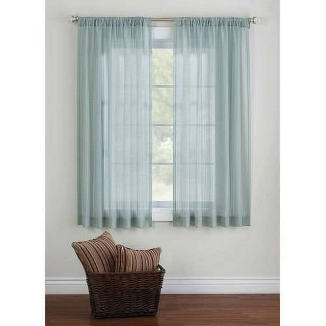 Better Homes and Gardens Elise Woven Stripe Sheer Window Panel Collection