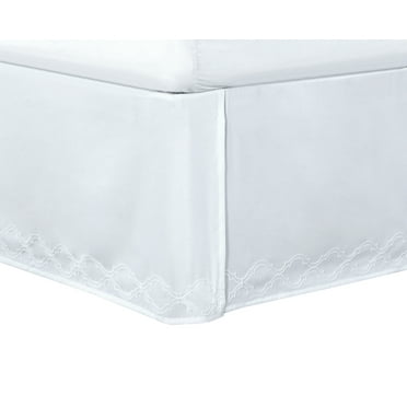 Better Homes & Gardens Embroidered Bed Skirt, White, Full/Queen