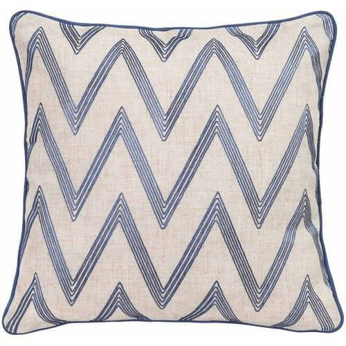 Better Homes and Gardens Embroidered Chevron Contemporary Pillow with Binding