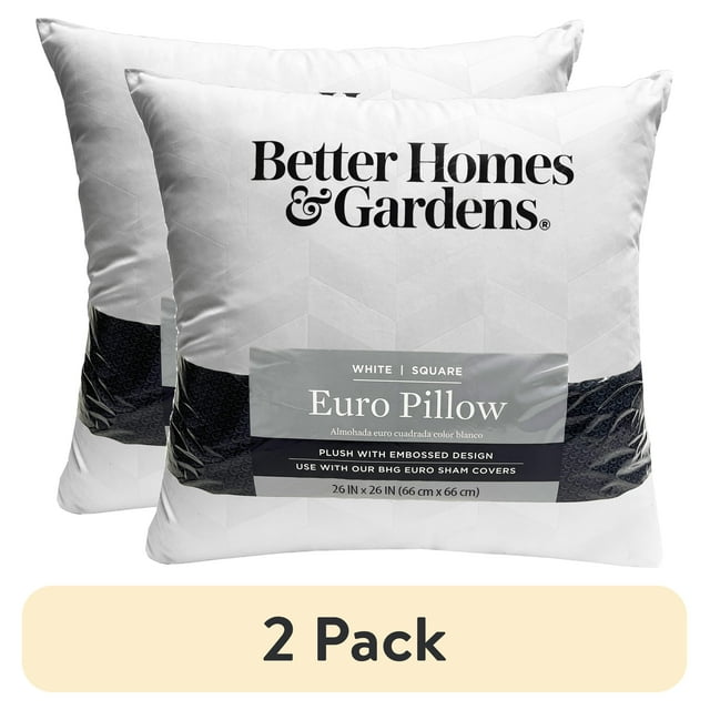 (2 pack) Better Homes and Gardens Euro Pillow