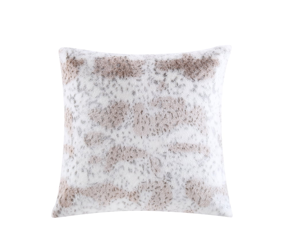 Better Homes and Gardens Faux Fur Euro Pillow, Leopard - Walmart ...