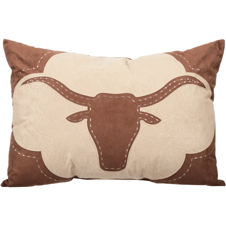 Better Homes and Gardens® Faux Suede Longhorn Pillow 