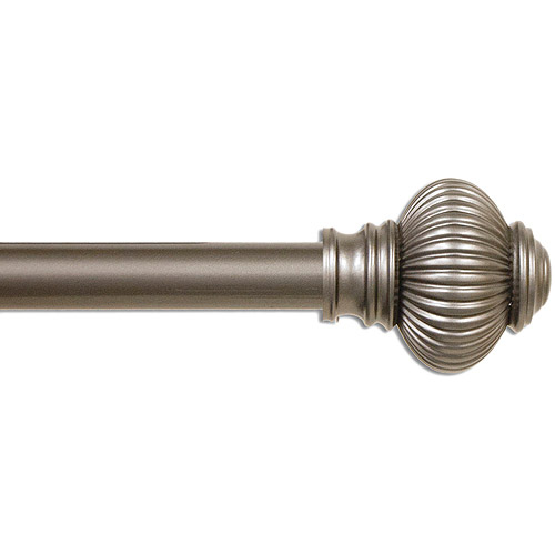 Better Homes and Gardens Fluted Knob Curtain Rod, Pewter - Walmart.com