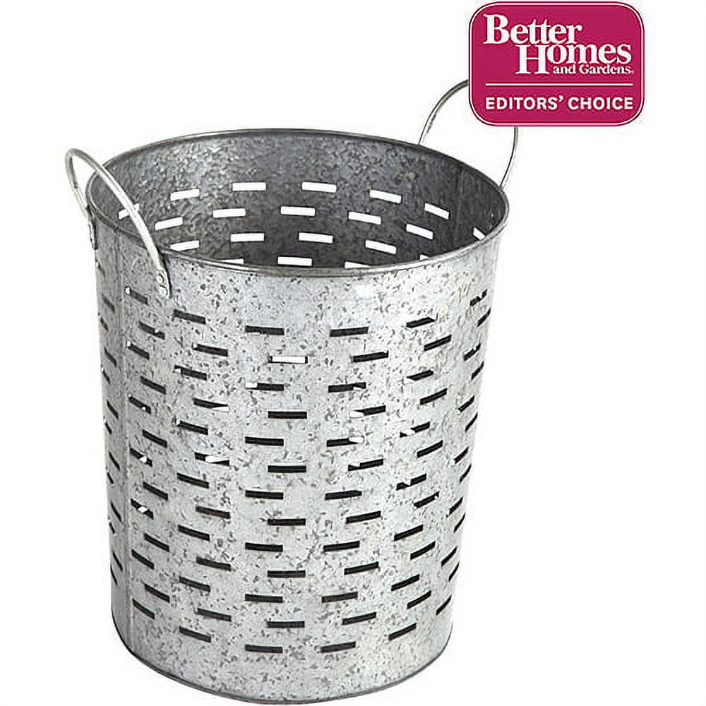 Better Homes and Gardens Galvanized Round Bin, Silver - image 1 of 1