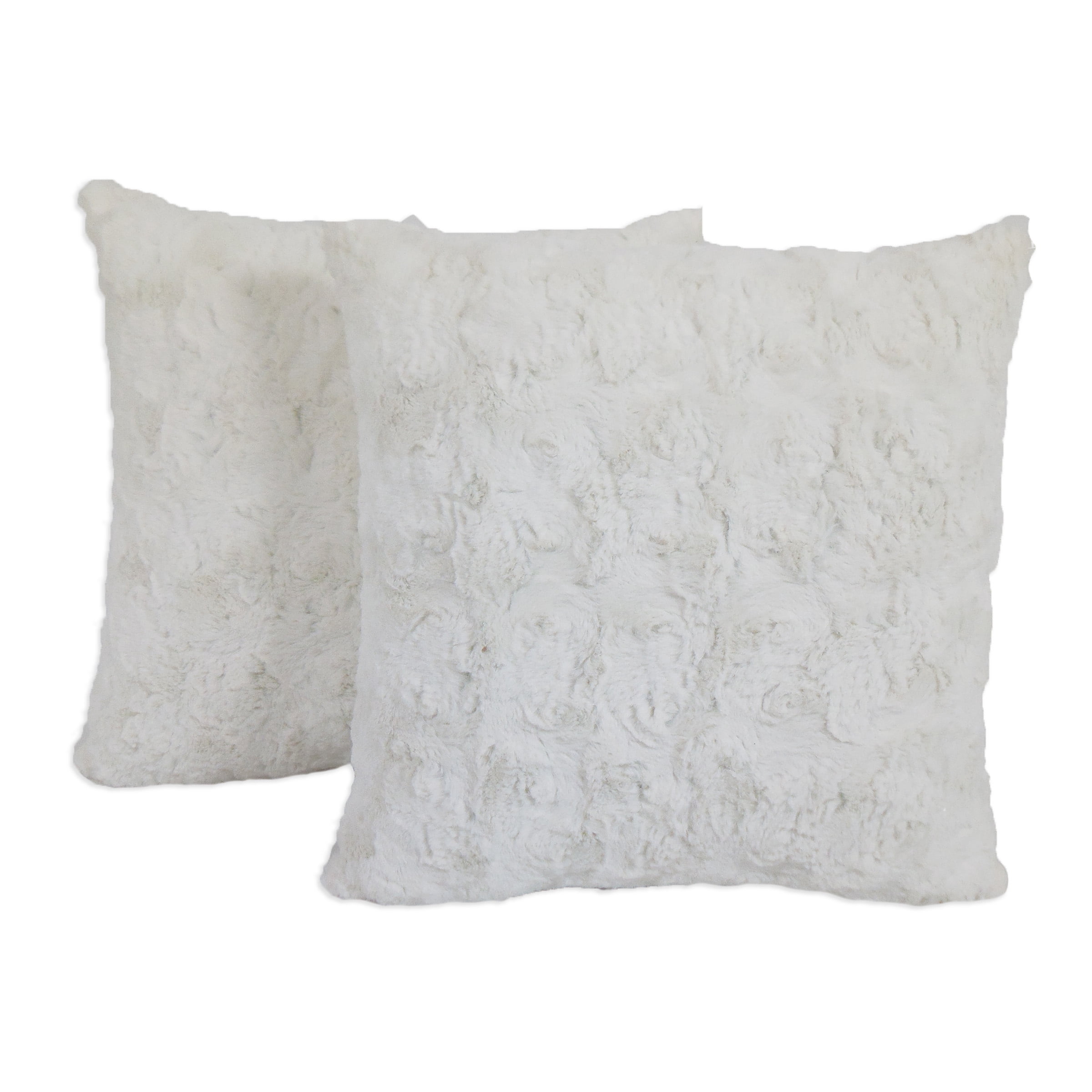 Better Homes and Gardens Georgina 18" x 18" Square Faux Fur Pillow ...