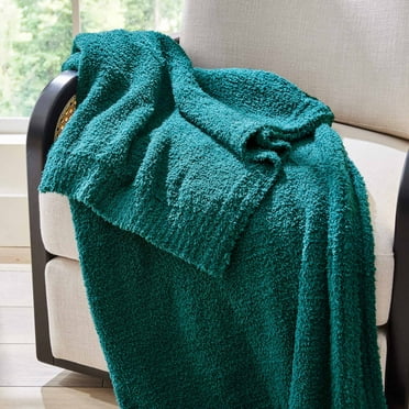Better Homes and Gardens Green Cozy Knit Throw, 50" x 72"