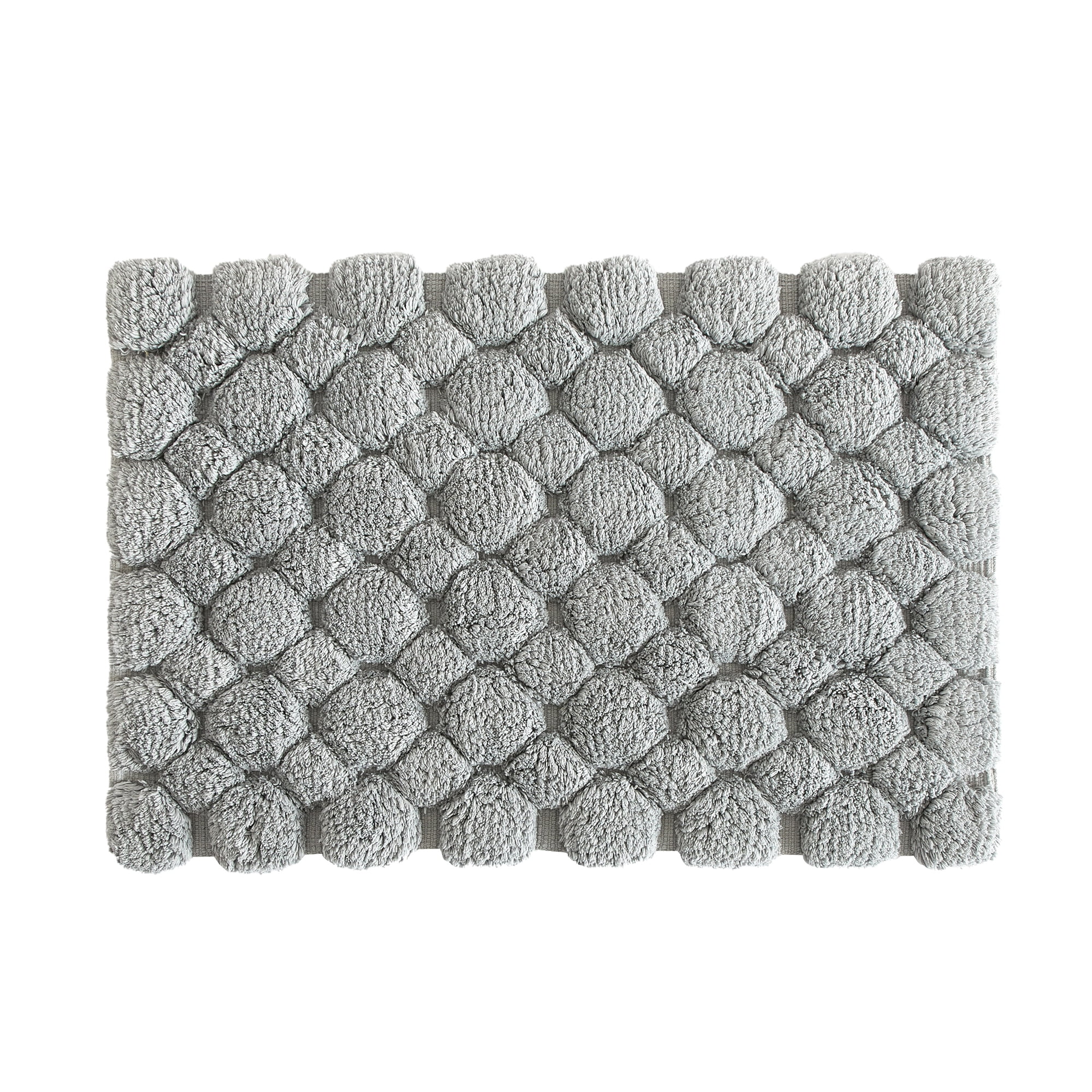Better Homes and Gardens Grey Lush Bauble 2pc Bath Rug Set, 17 x 20 & 20 x 30, Cotton