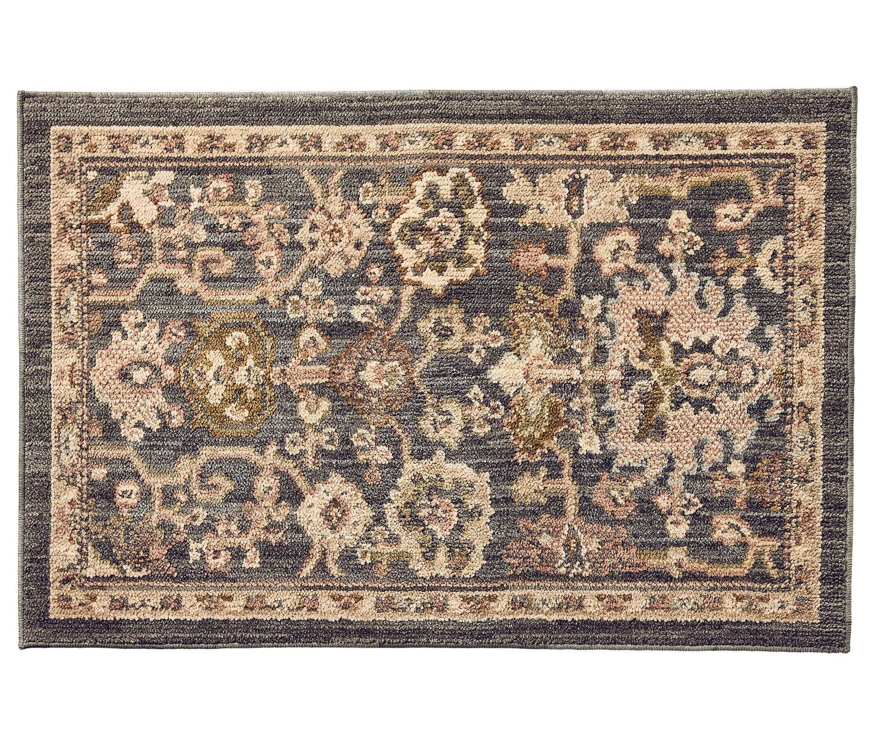 Better Homes and Garden Modern Oushak Low Pile Stain and Fade Resistant Indoor Accent Rug, Gray, 2'7.5" x 3'10"