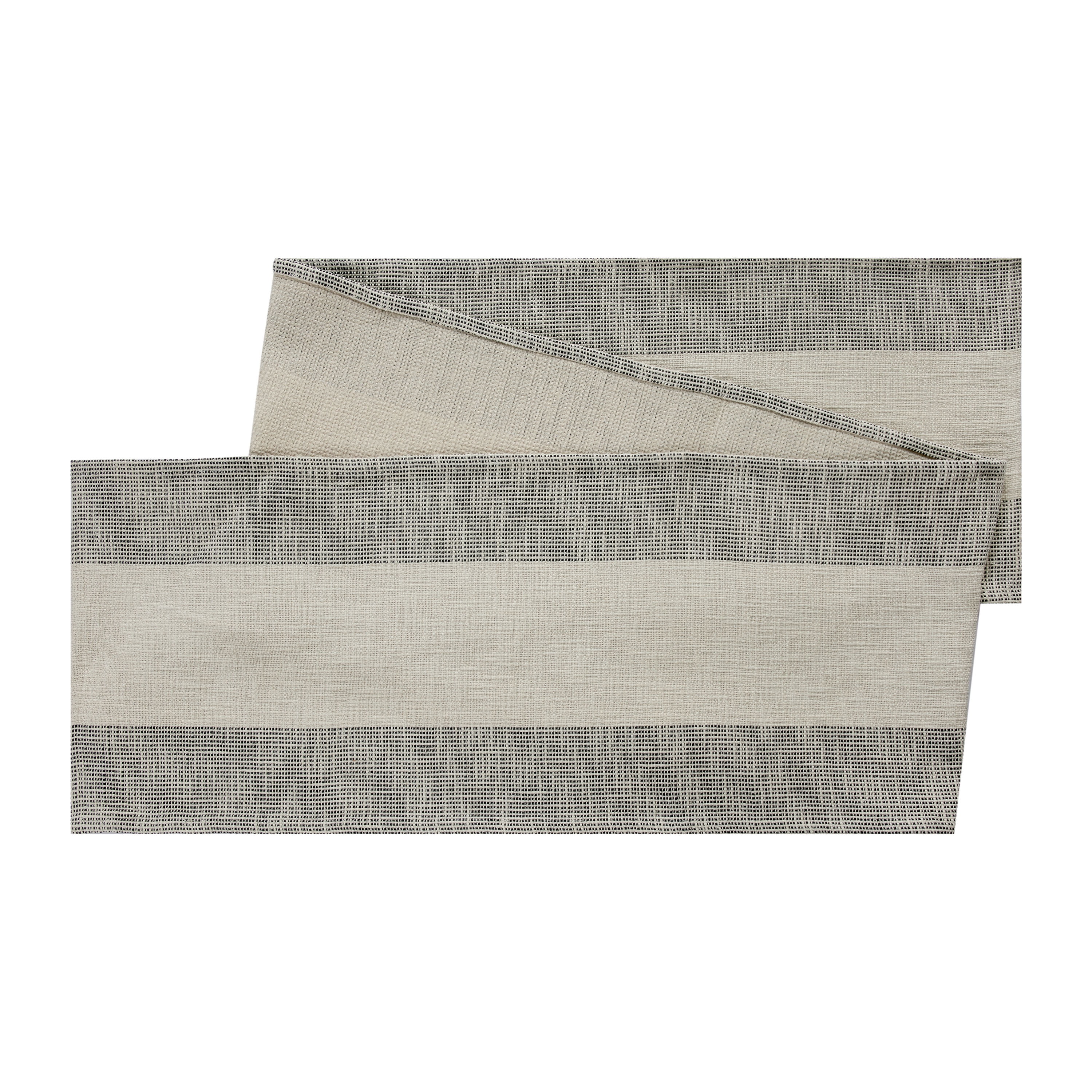 Better Homes and Gardens Jett Stripe Cotton Woven Table Runner Black