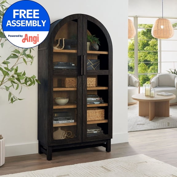 Better Homes & Gardens Juliet Arch Accent Cabinet, Black Finish