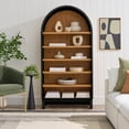 thumbnail interactive-video image 1 of Better Homes & Gardens Juliet Open Arch Bookcase, Rich Black and Light Honey, 1 of 15