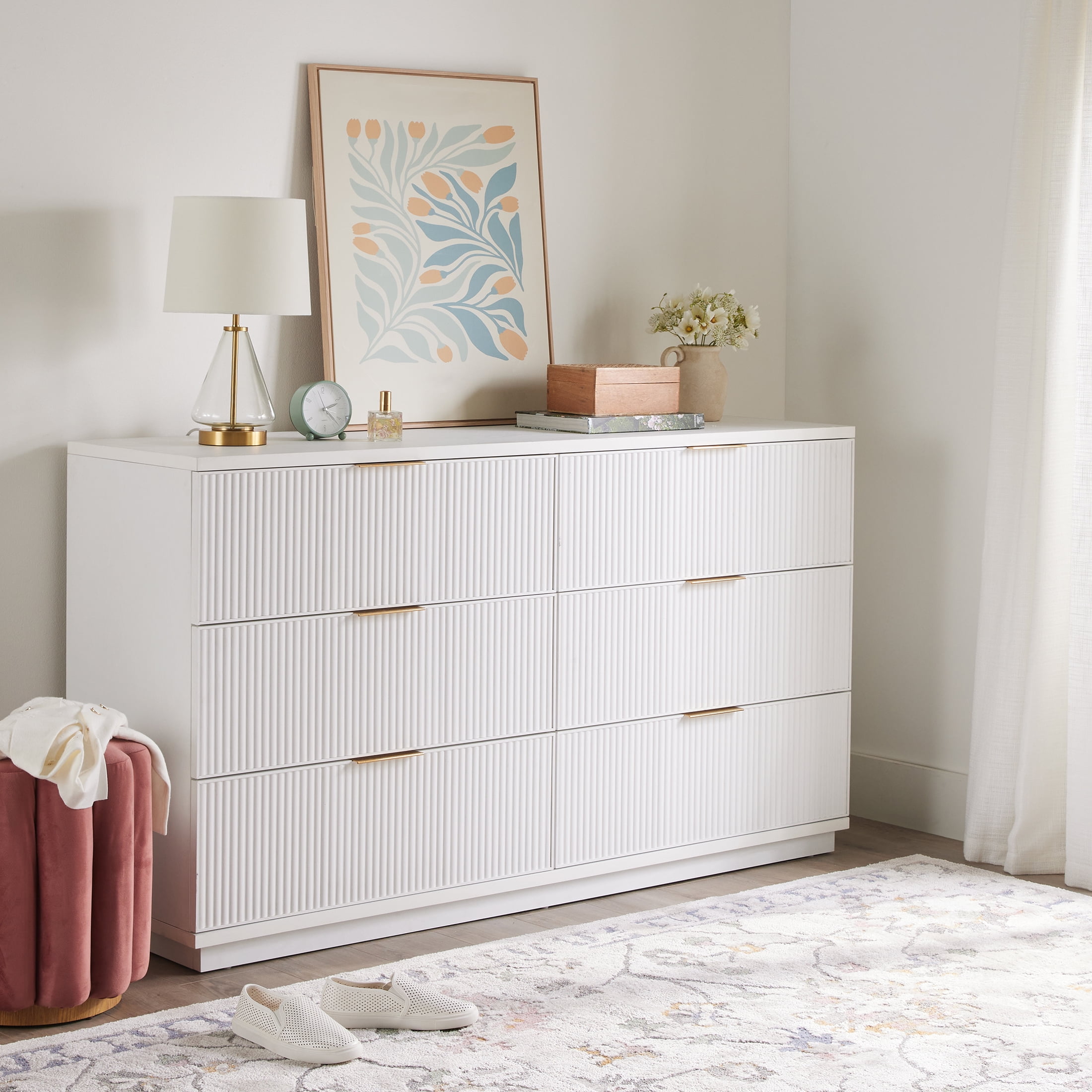 Drawer - love Better Homes and Gardens Lillian 6 Drawer Dresser, White