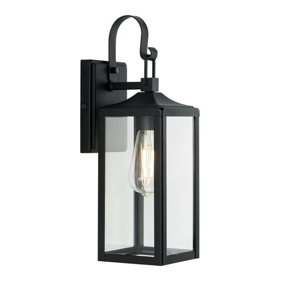 Better Homes & Gardens Matte Black Traditional One-Light Outdoor Wall Lantern
