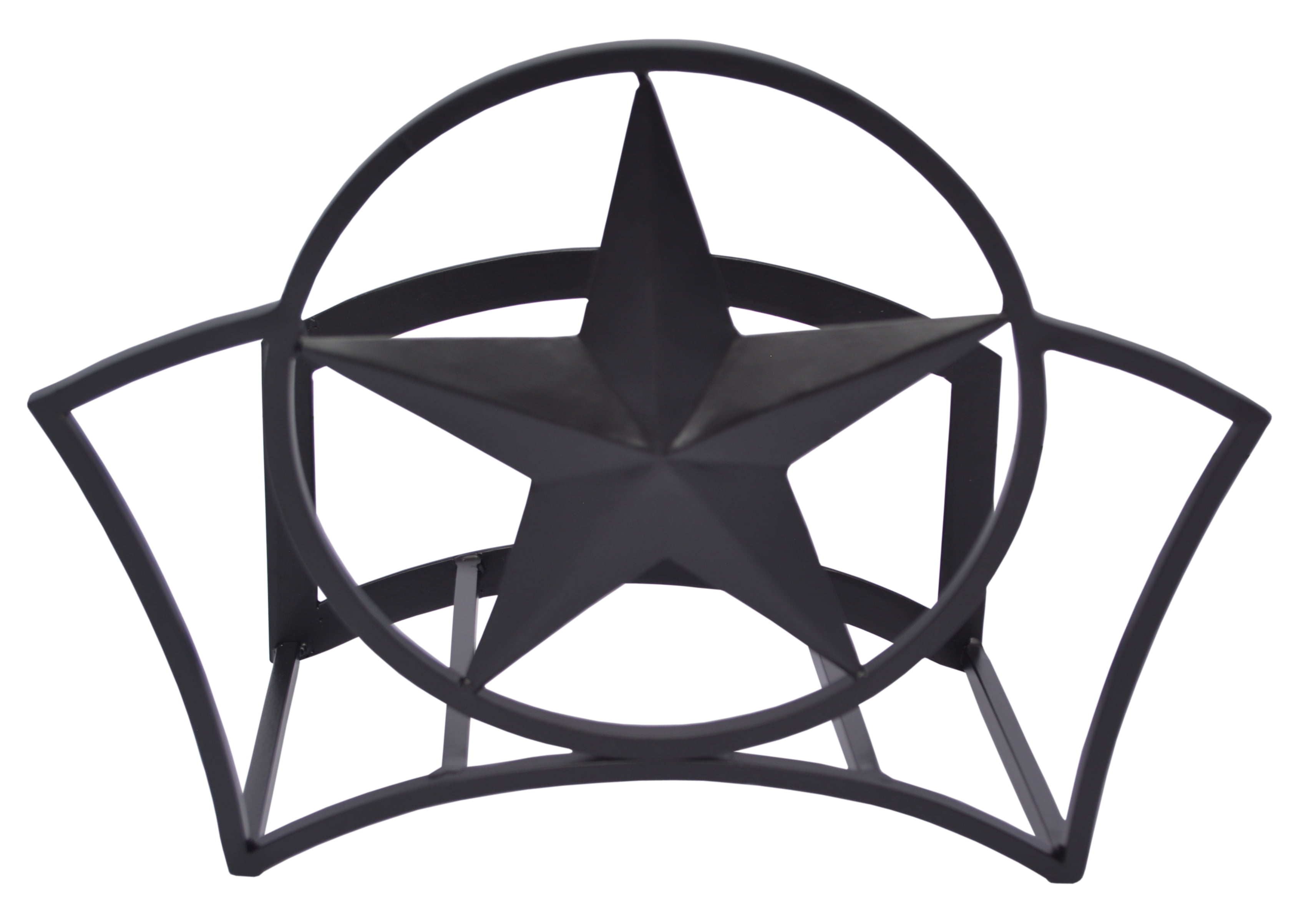 Better Homes and Gardens Metal Lonestar Watering Hose Holder Black, Holding Capacity is 125' of Standard 5/8'' Vinyl Hose