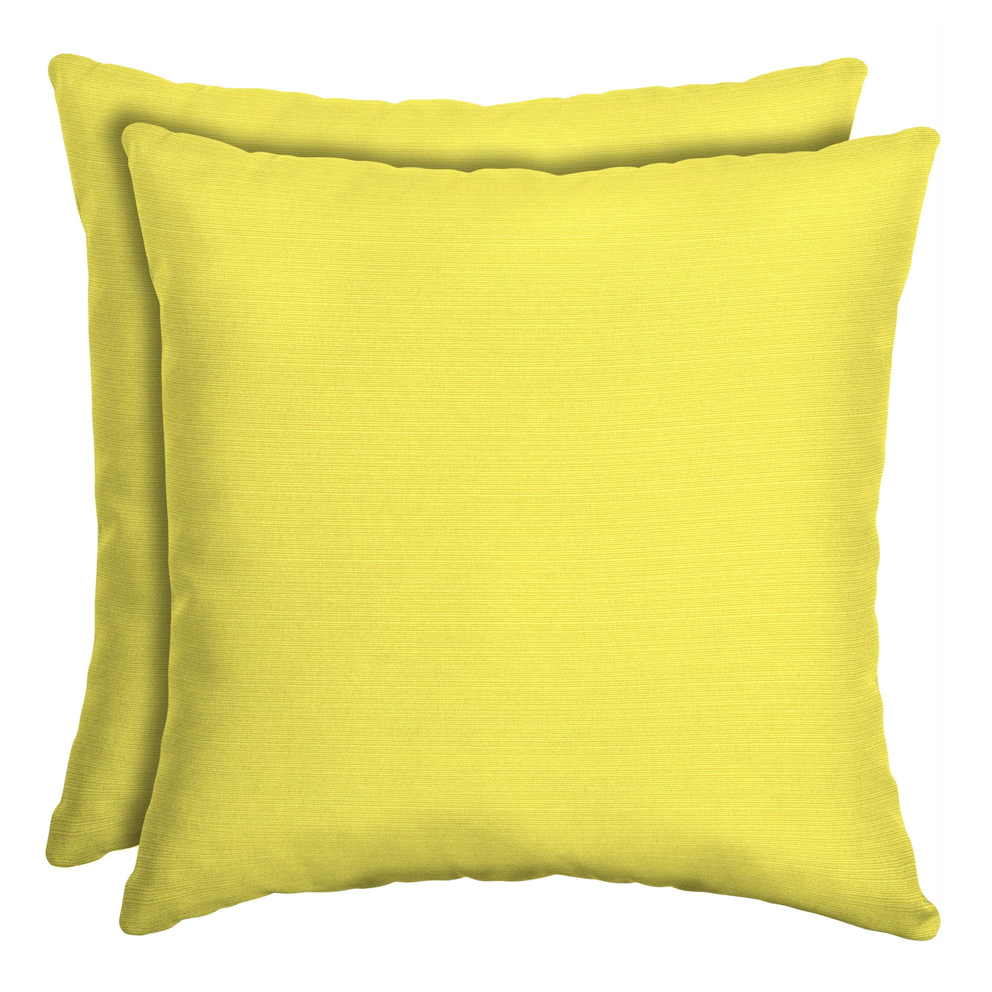 Better Homes and Gardens Outdoor Toss Pillow Set of 2 Yellow