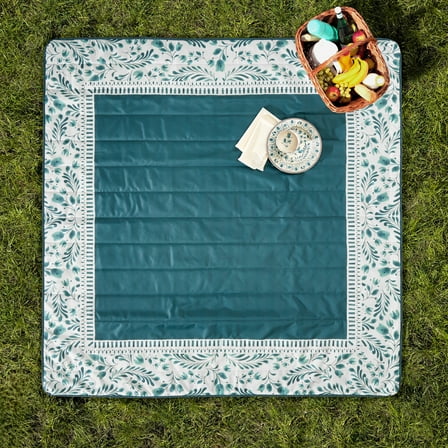 Better Homes and Gardens Picnic Blanket, 72" x72", Teal