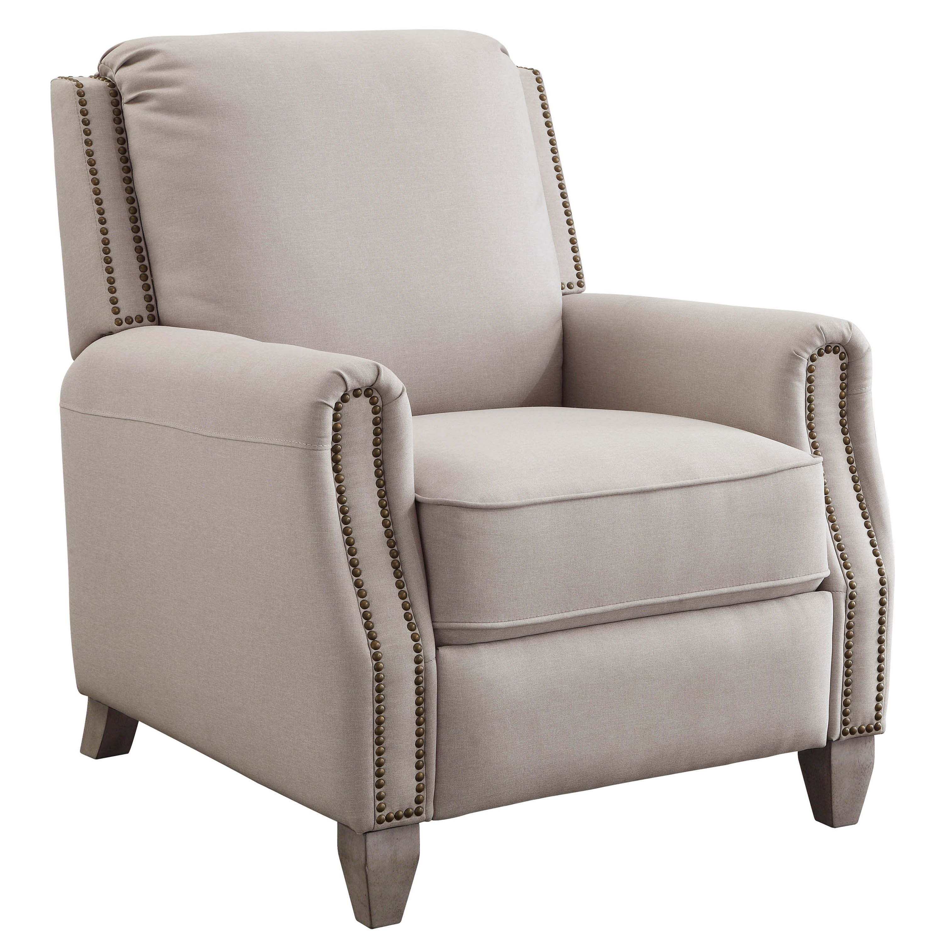Better Homes and Gardens Pushback Recliner, Taupe Fabric Upholstery - image 1 of 7