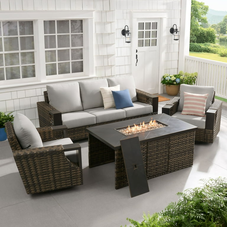 Better Homes and Gardens Rockport 4-Piece Outdoor Conversation Set