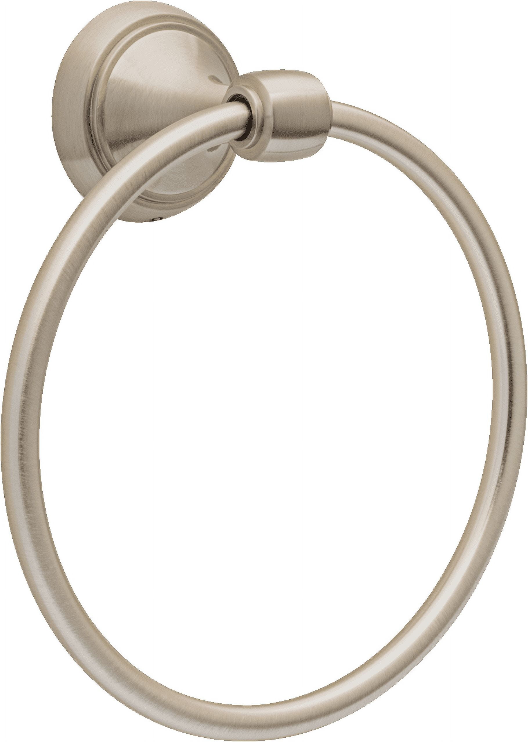Better Homes and Gardens Safford Towel Ring, Wall Mounted Bathroom Towel Holder, Satin Nickel