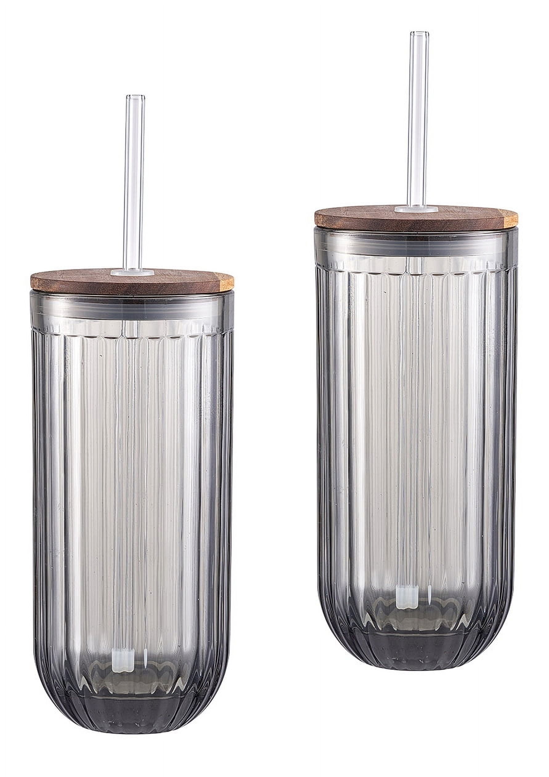 Better Homes and Gardens Smoke Ribbed Sipper 2PK
