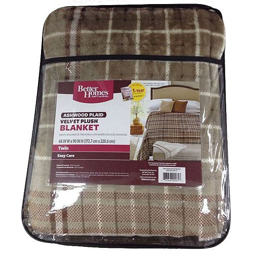 Better Homes and Gardens Solid Velvet Plush Blanket