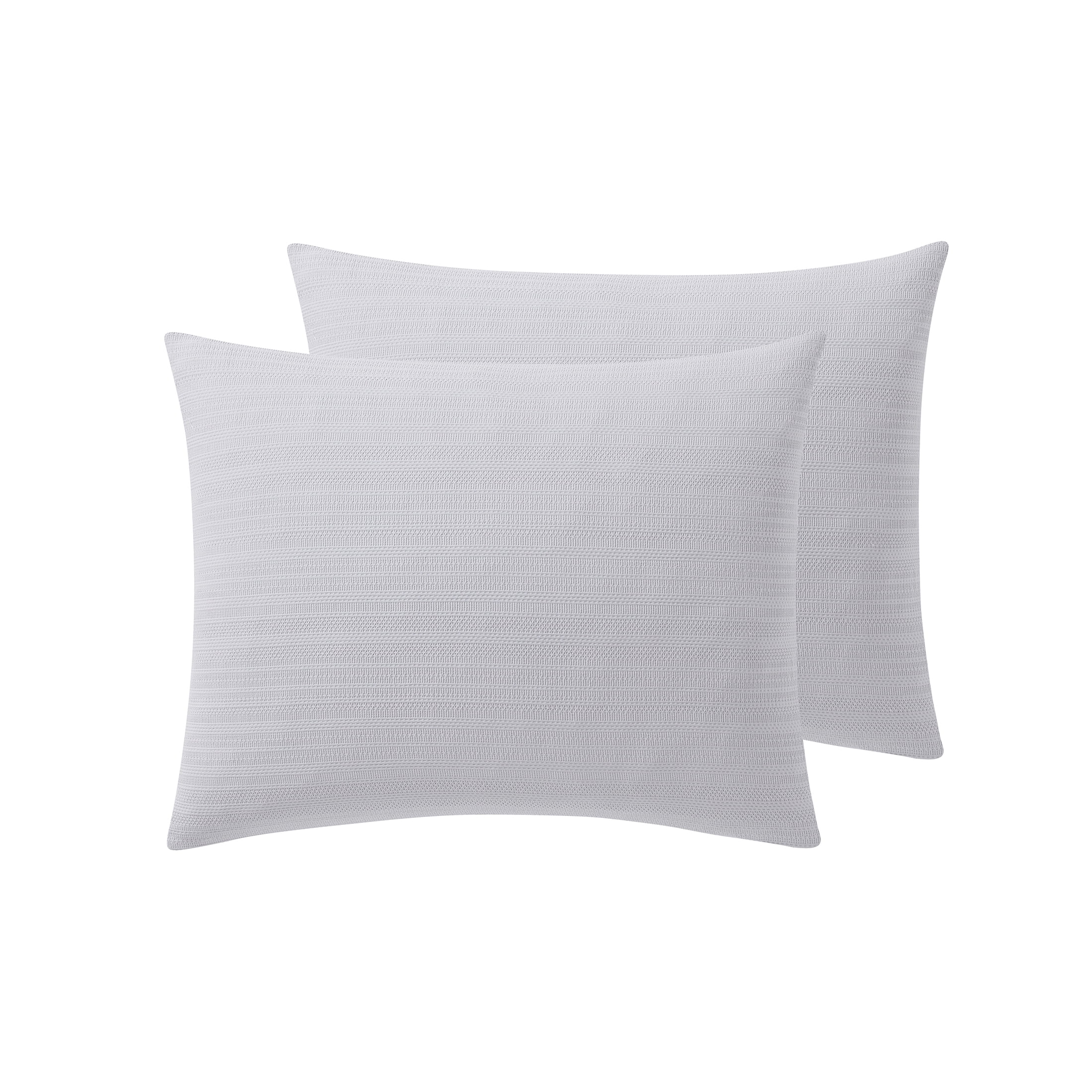 Better Homes and Gardens Standard Cotton Waffle Weave Pillow Sham, Grey, 2 Pack