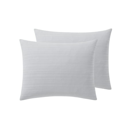 Better Homes and Gardens Standard Cotton Waffle Weave Pillow Sham, Grey, 2 Pack