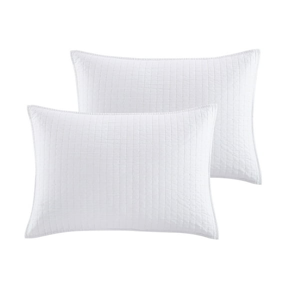 Better Homes and Gardens Standard Quilted Pillow Sham, White, 2 Pack