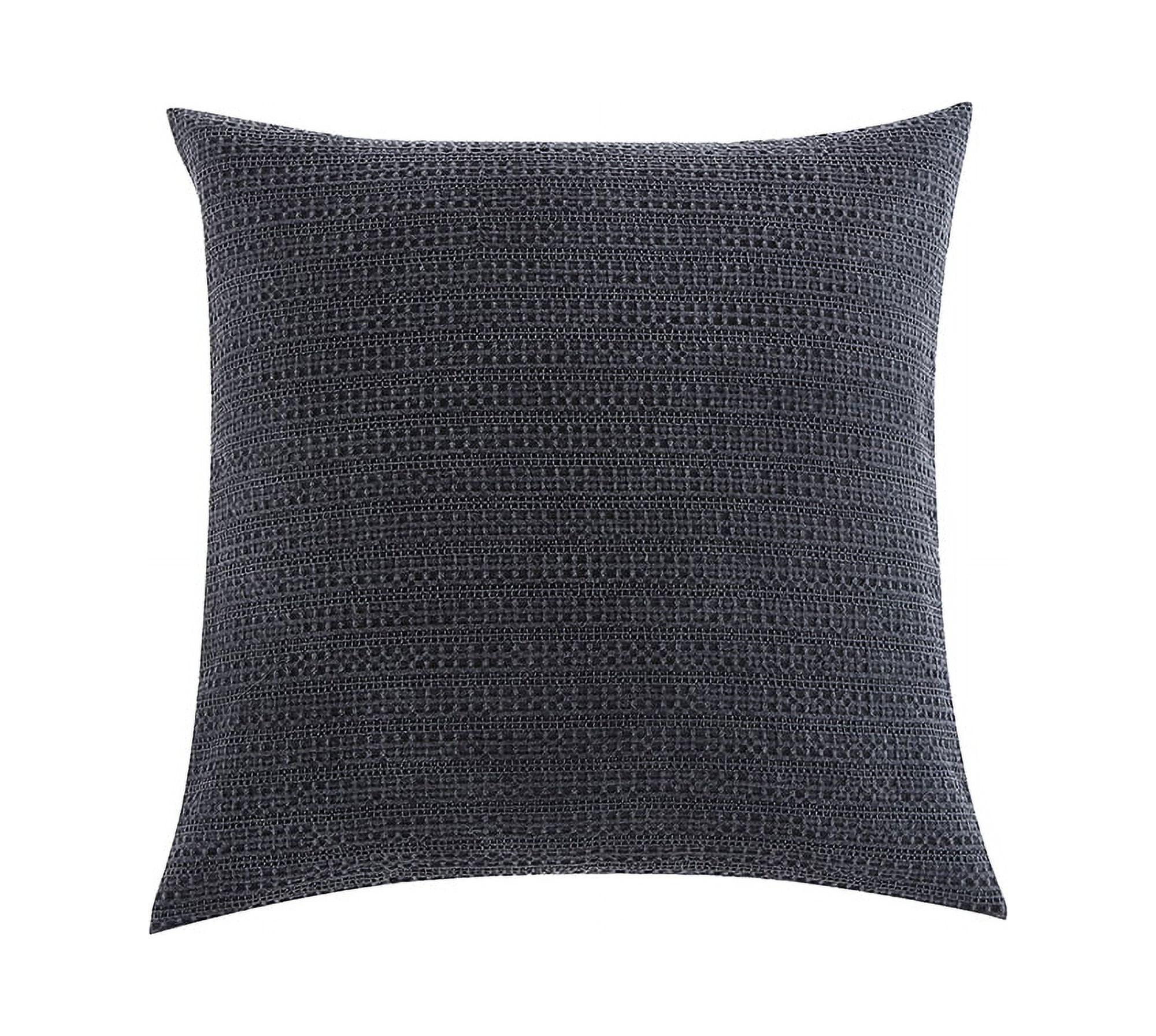 Better Homes and Gardens Waffle Euro Pillow, Black