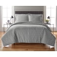 thumbnail image 1 of Better Homes and Gardens Waffle Grey 3-Piece Comforter Set, King, Gray, 1 of 5