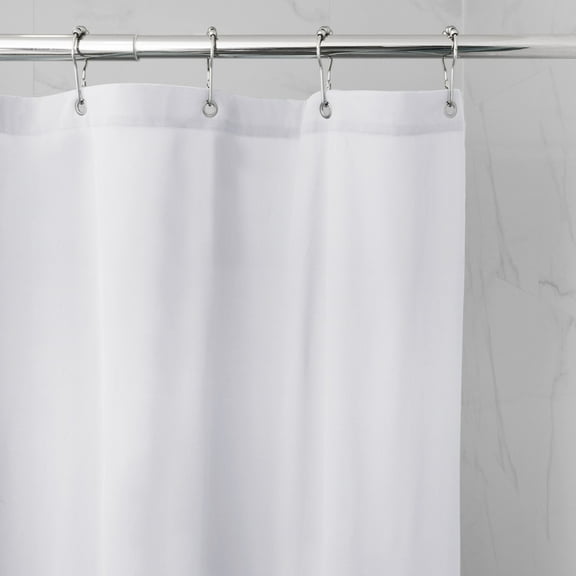 Better Homes and Gardens Waterproof Ultimate Shield Fabric Shower Liner, White