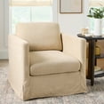 thumbnail interactive-video image 1 of Better Homes & Gardens Waylen Swivel Accent Chair, Wheat, 1 of 9