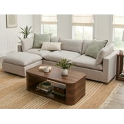 Better Homes & Gardens Weston 107.5" Cloud Modular Sectional Sofa, Heathered Wheat