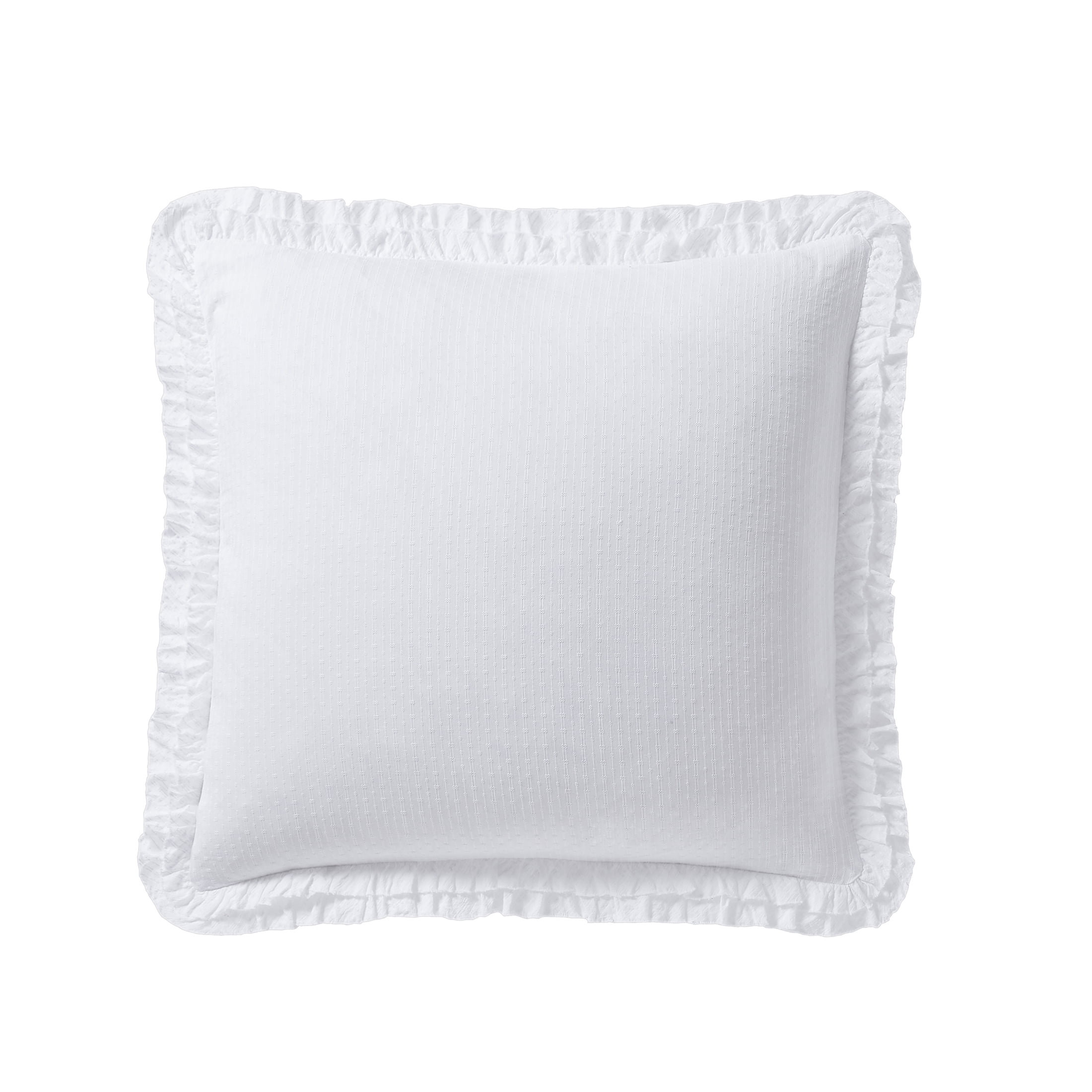 White Eyelet Cotton Euro Sham, 26" x 26"