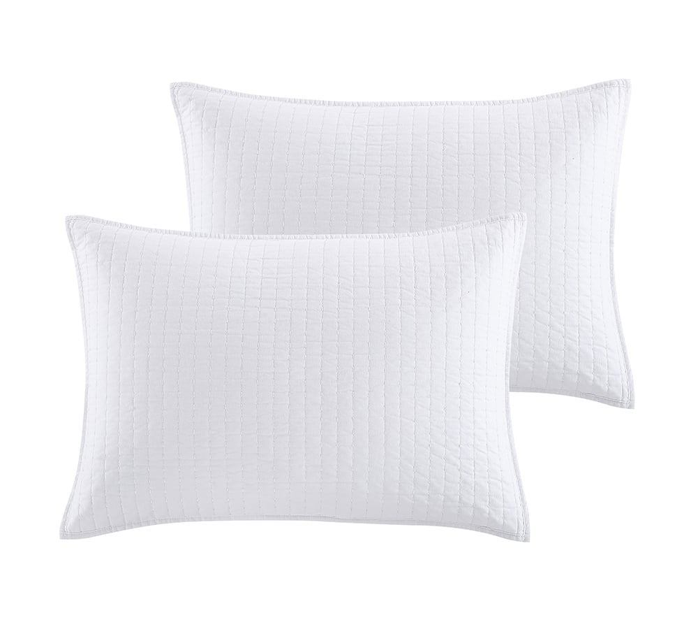 Better Homes and Gardens White Pick Stitch Cotton Pillow Shams