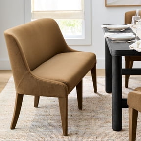 Better Homes & Gardens Windsor Upholstered Dining Bench, Tobacco
