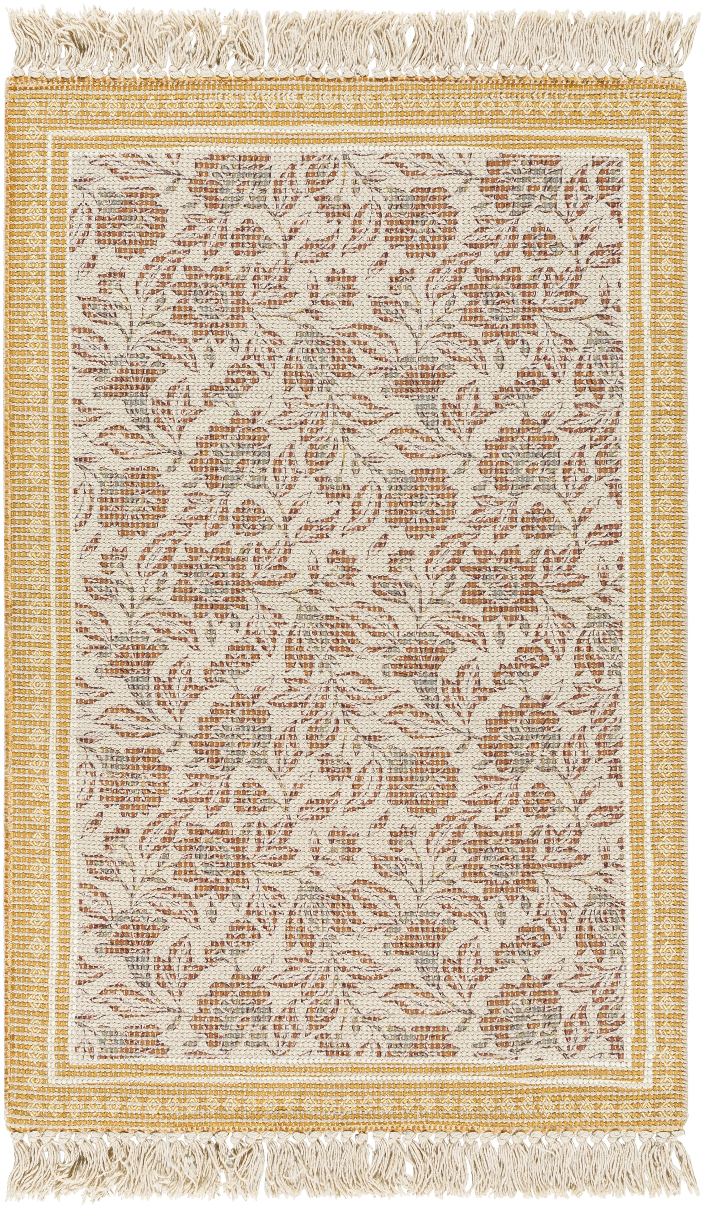 Better Homes & Gardens Yellow Floral Indoor Accent Rug, 2' x 3 ...