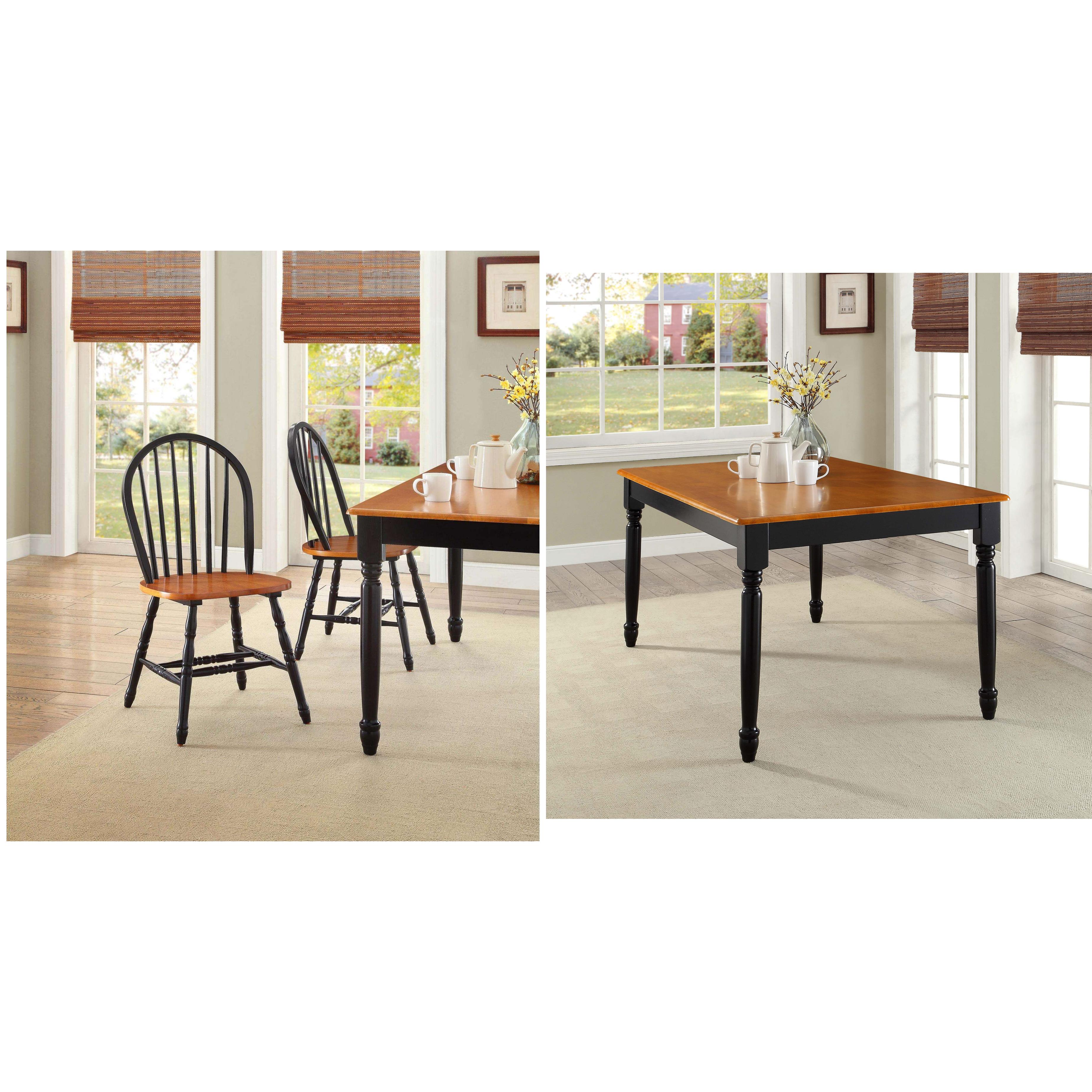 Better Homes and Gardens&amp;reg Autumn Lane 7 Piece Dining Set, Black and Oak - image 1 of 3