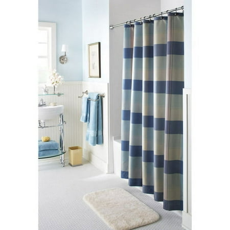 Better Homes&gardens Bh&g-shower Curtain Chestrfld Cool Blue