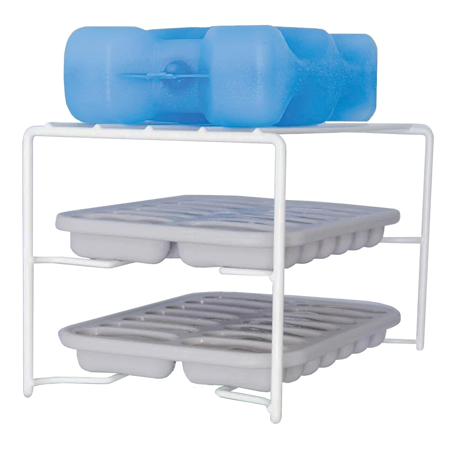 Better Houseware 1495 2Shelf Ice Tray Caddy, Plastic, White