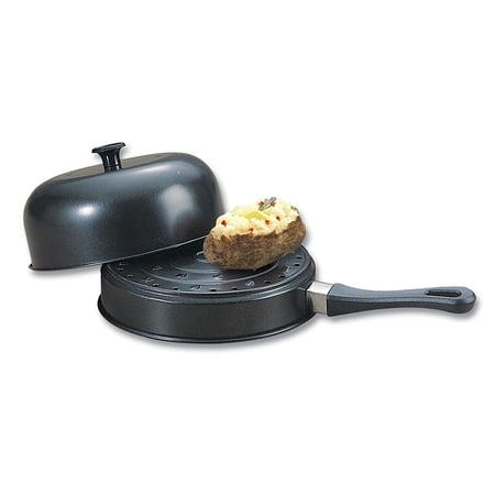 Better Houseware 2312 Non-Stick Steel Stove Top Potato Baking Dish, Black