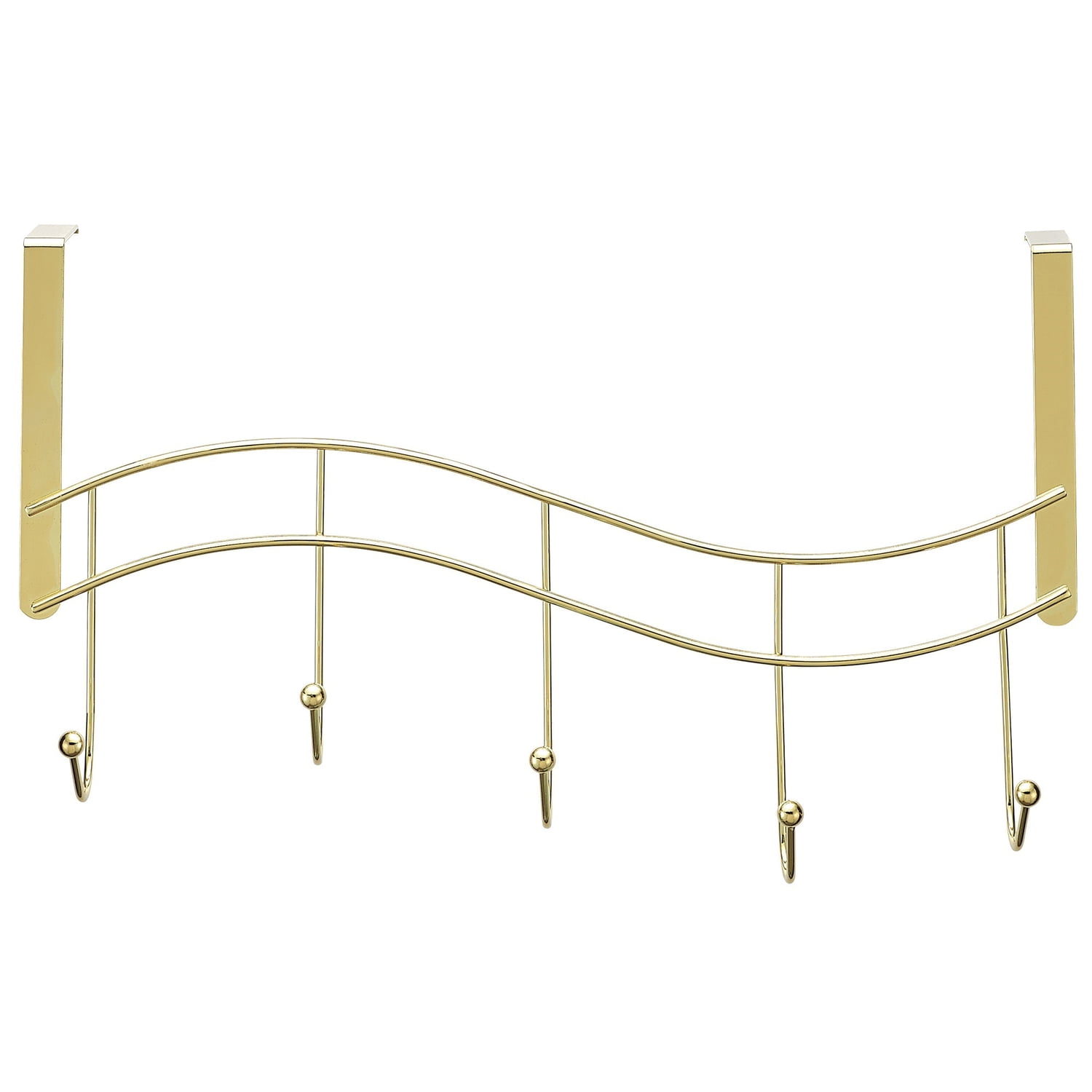 Better Houseware Brass Over-Door Hook Rack