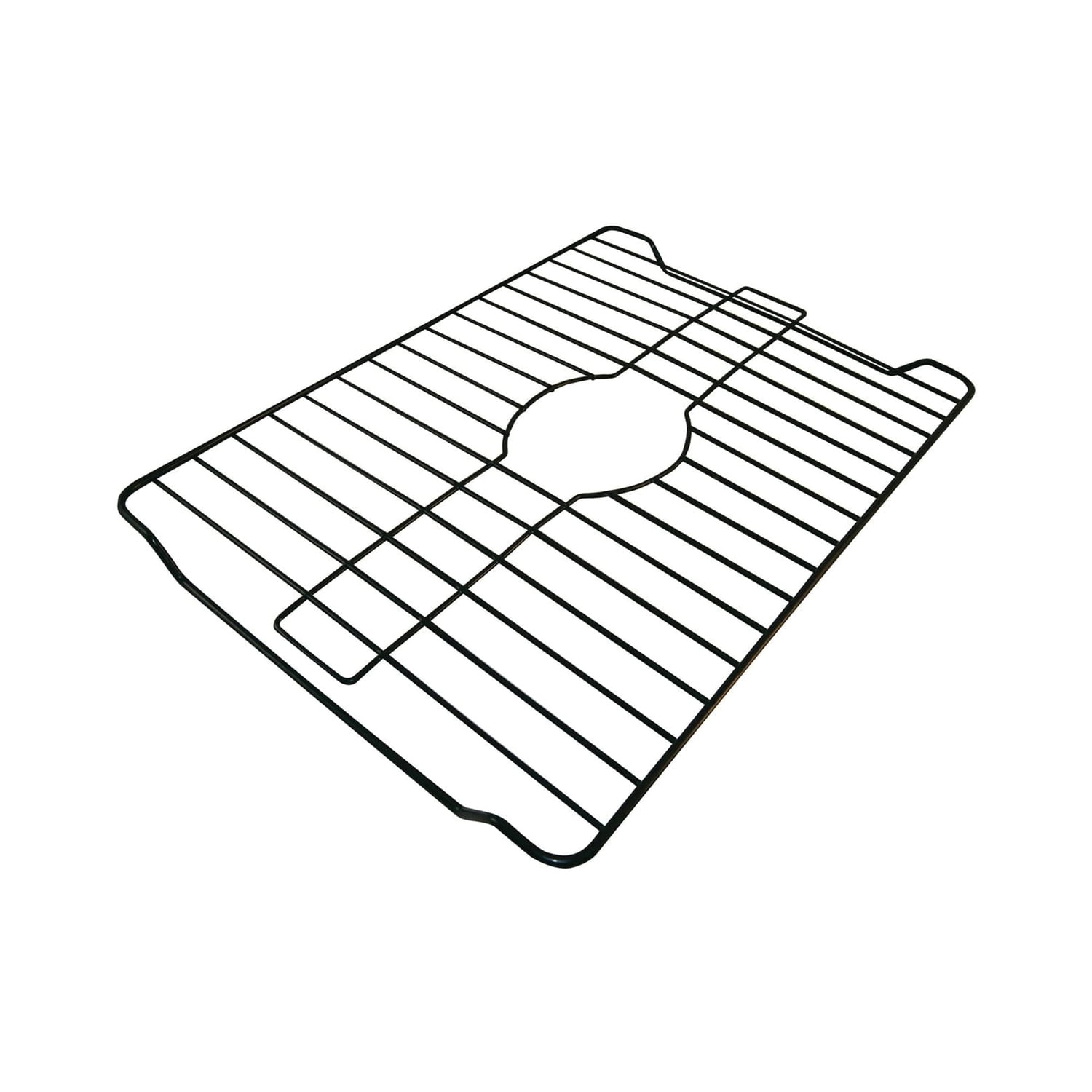Black Coated Steel Medium Sink Protector with Center Opening