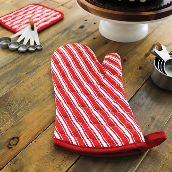 Better Houseware Striped Oven Mitt (Red), 1684/R