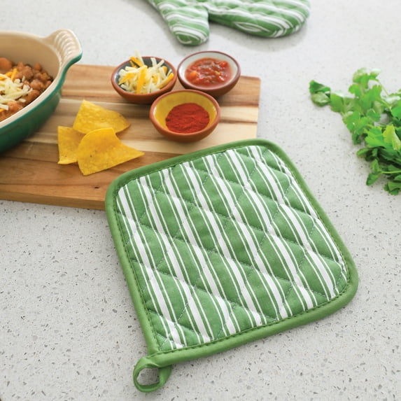 Better Houseware Striped Pot Holder (Green), 1683/G