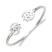 Better Jewelry .925 Sterling Silver Adinkra Symbols, Gye Nyame West indian Bangles, 1 piece