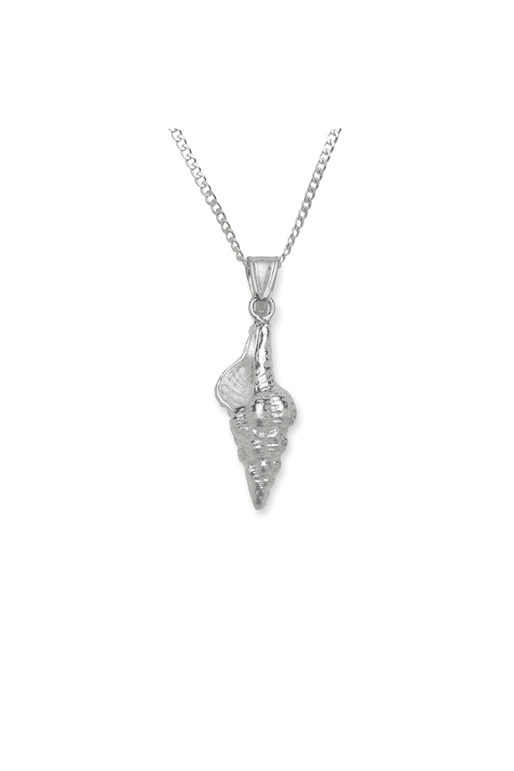 , .925 Sterling Silver  Conch Shell Pendant Necklace