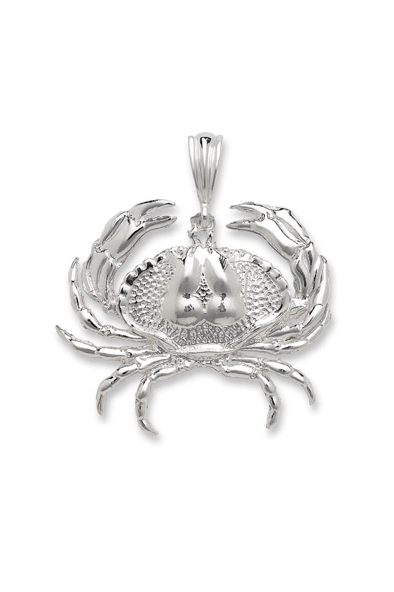 .925 Sterling Silver Crab Pendant