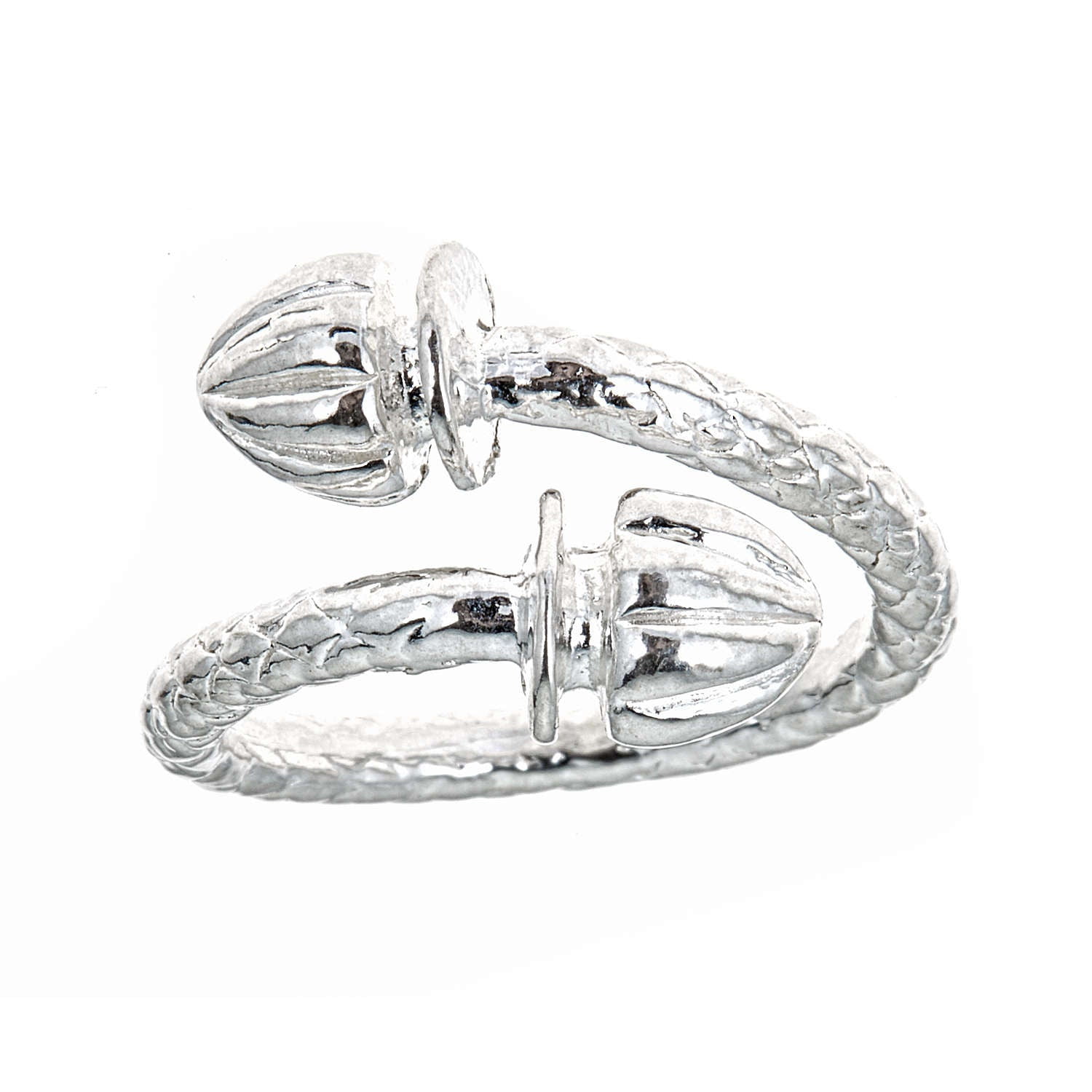 Better Jewelry Acorn Ends .925 Sterling Silver West Indian Style Ring