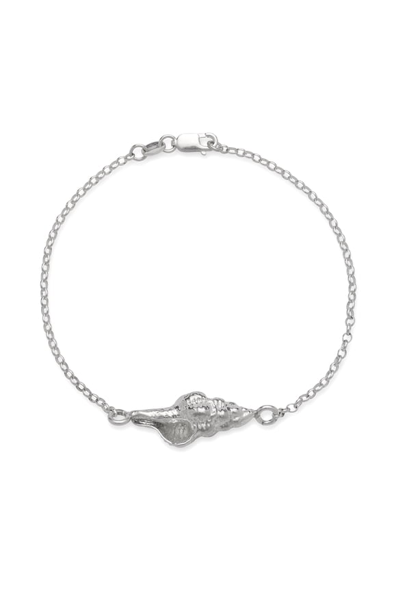 Conch Shell .925 Sterling Silver Anklet
